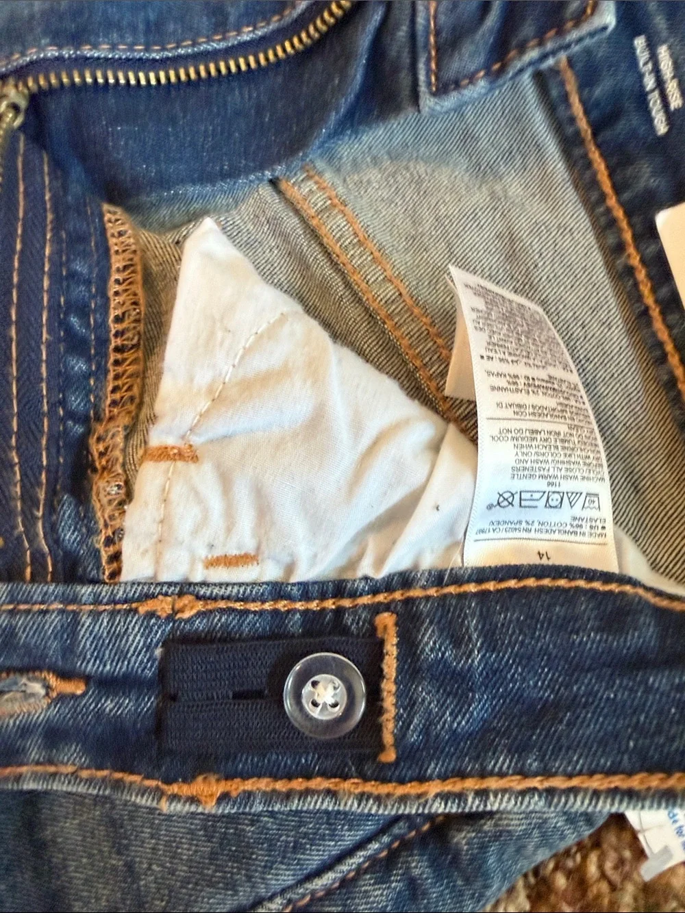 Old Navy Girls Medium Blue Distressed Denim Shorts